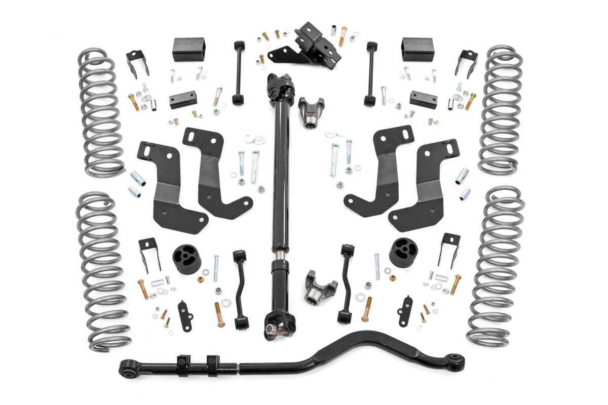 Jeep Wrangler Suspension Lift Kit - Front + Rear - Rough Country - 3.5 Inch Lift Kit | C/A Drop - '21-'23